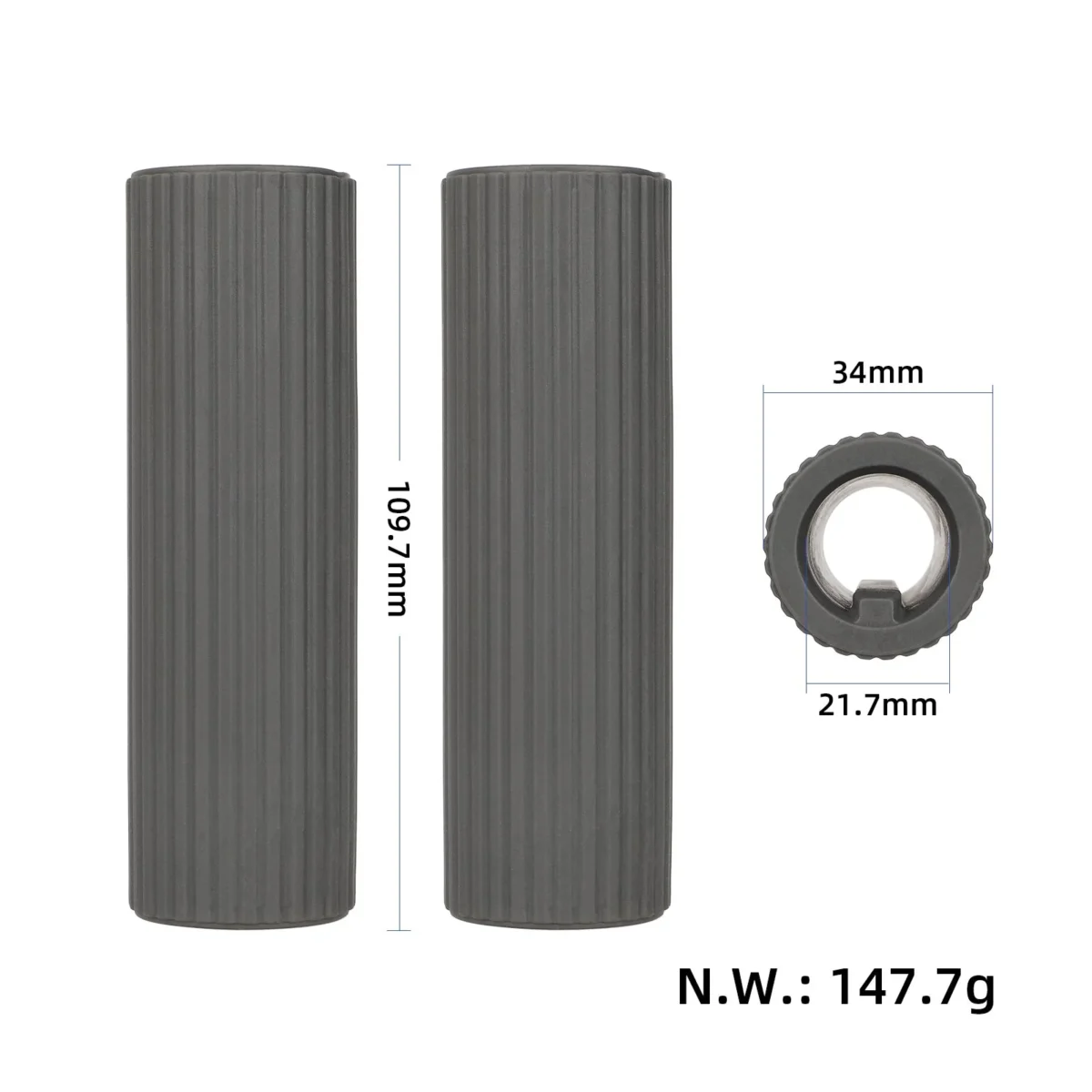 Puños grises para patinetes Xiaomi 5/5 Pro/5 Max - Imagen 2