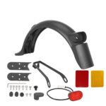 Kit de guardabarros trasero gris con luz, soporte metálico, matrícula y gancho para patinete M365 Pro/Pro2/