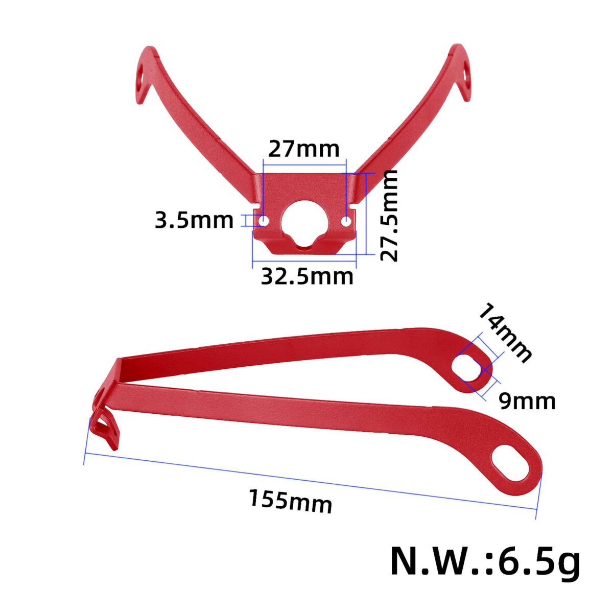 Kit de soporte de guardabarros trasero de metal rojo de 8,5 y 10 pulgadas para scooter Xiaomi Pro - Imagen 5