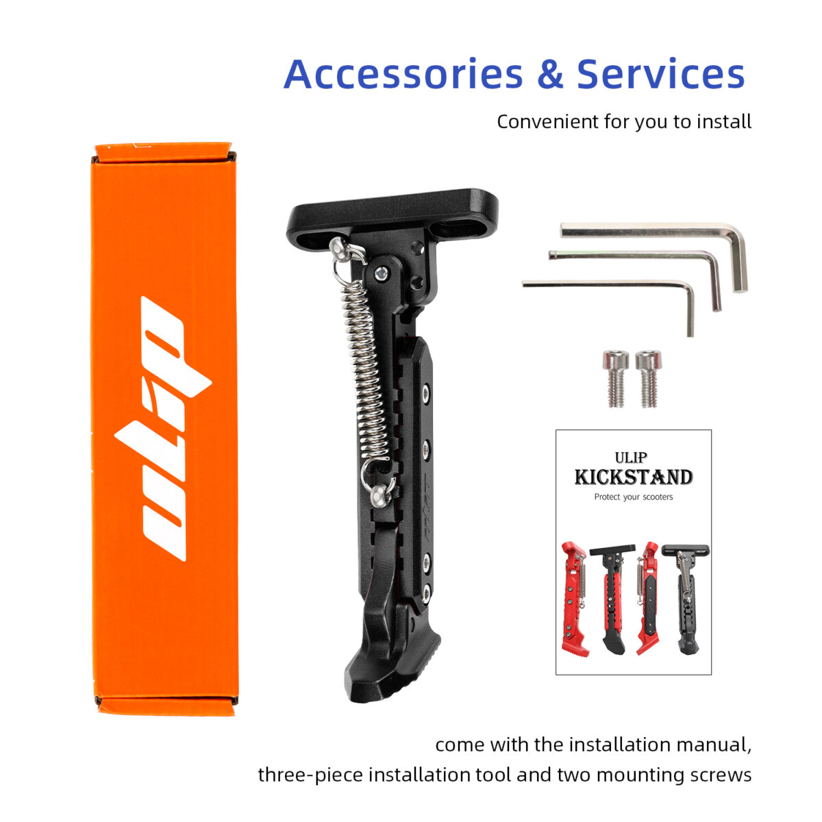 Pata de cabra ajustable negra V2 para scooters de serie Max G30 - Imagen 3