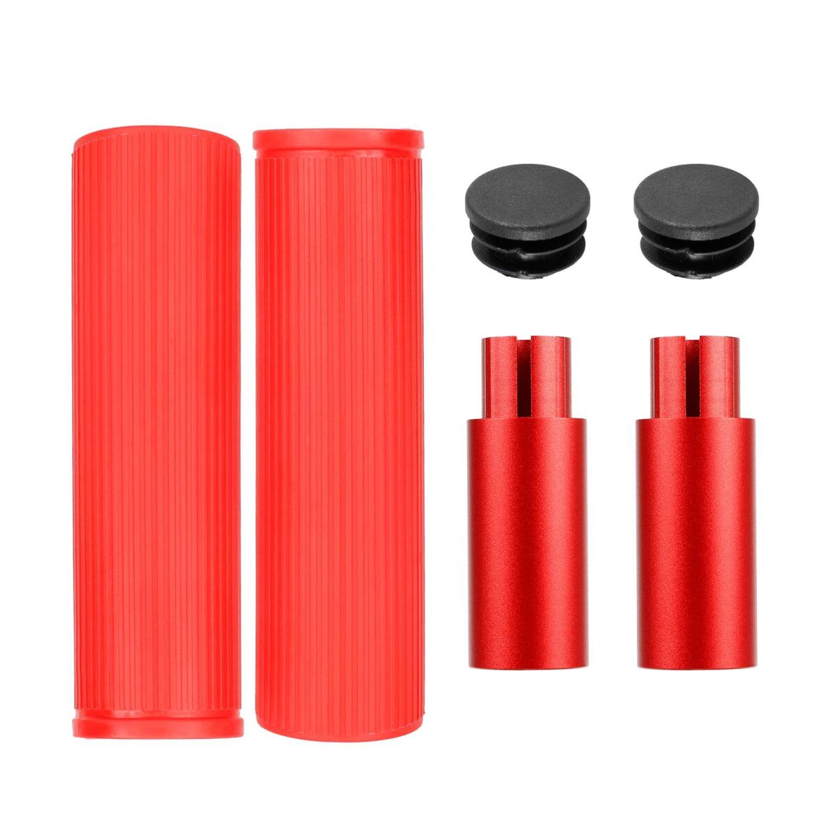 Kit extensor de manillar de silicona Ulip rojo sin luz para scooters de las series Xiaomi y Ninebot ES - Imagen 3