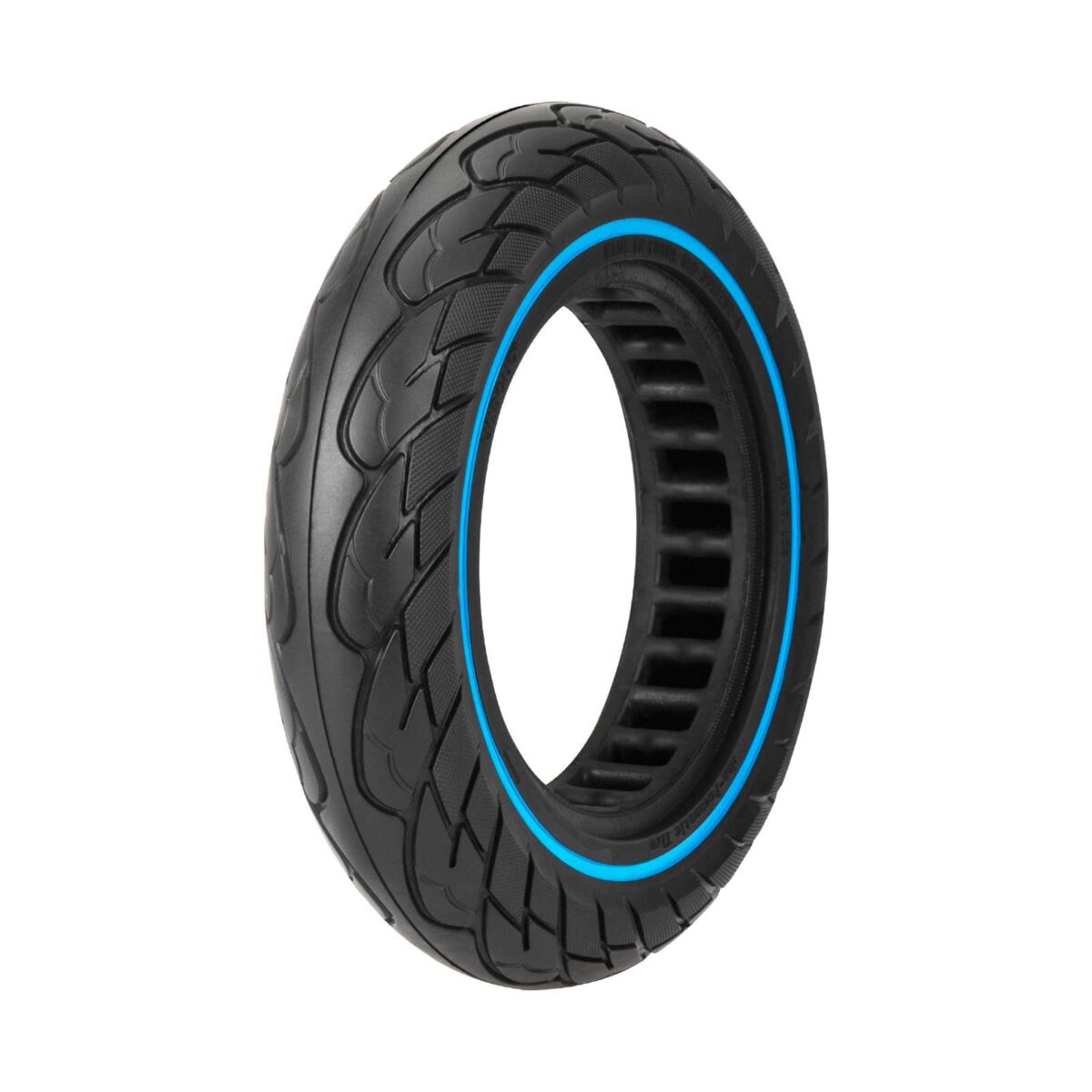 Neumático sólido de 10 x 2,125 pulgadas con círculo azul y ranura de 36 mm - Imagen 4