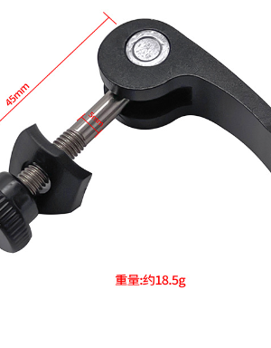 Tija de sillín de bicicleta de montaña de aleación de aluminio M5x45 mm, con orificio para tornillo de liberación rápida, color negro