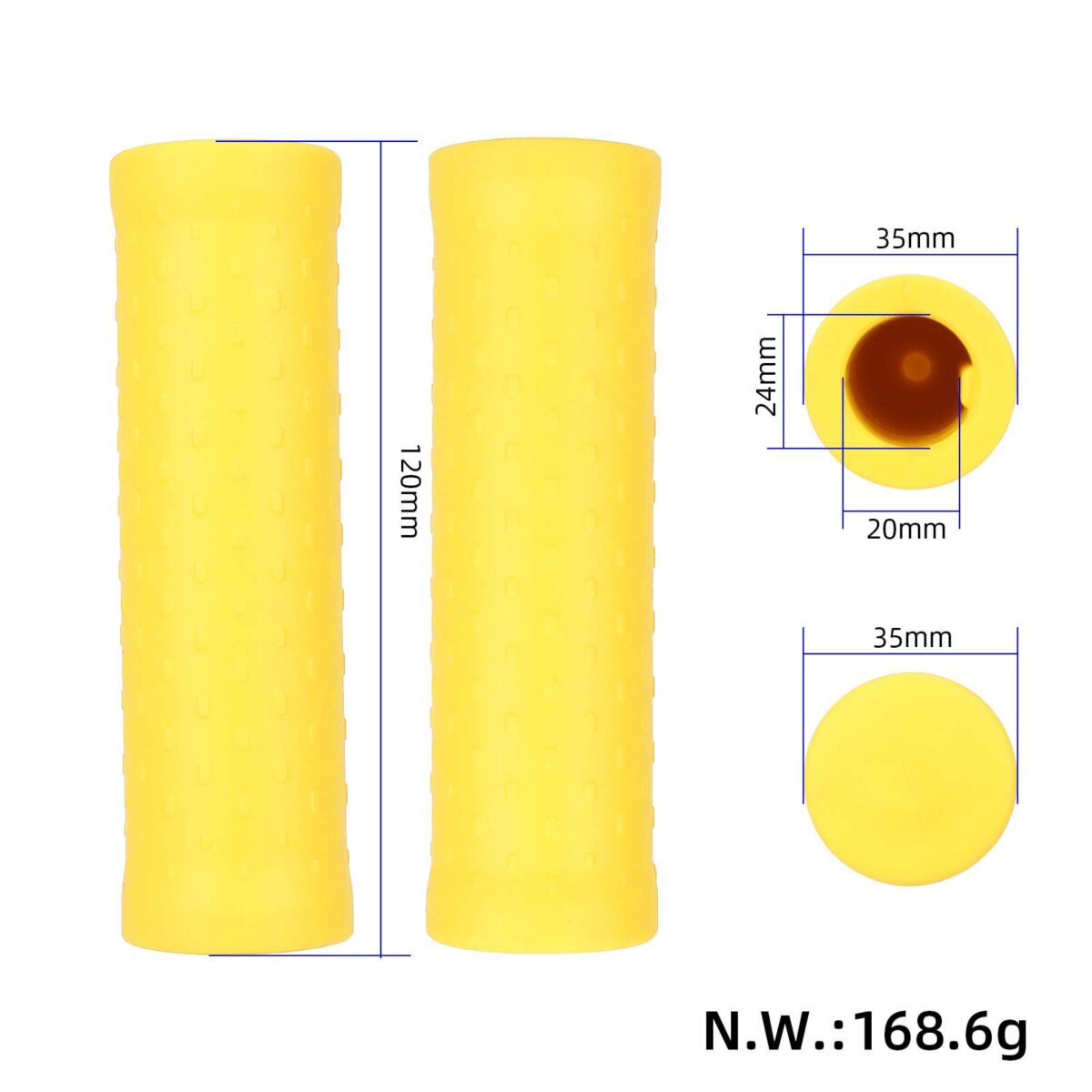 Puños amarillas para patinetes Xiaomi Pro - Imagen 2