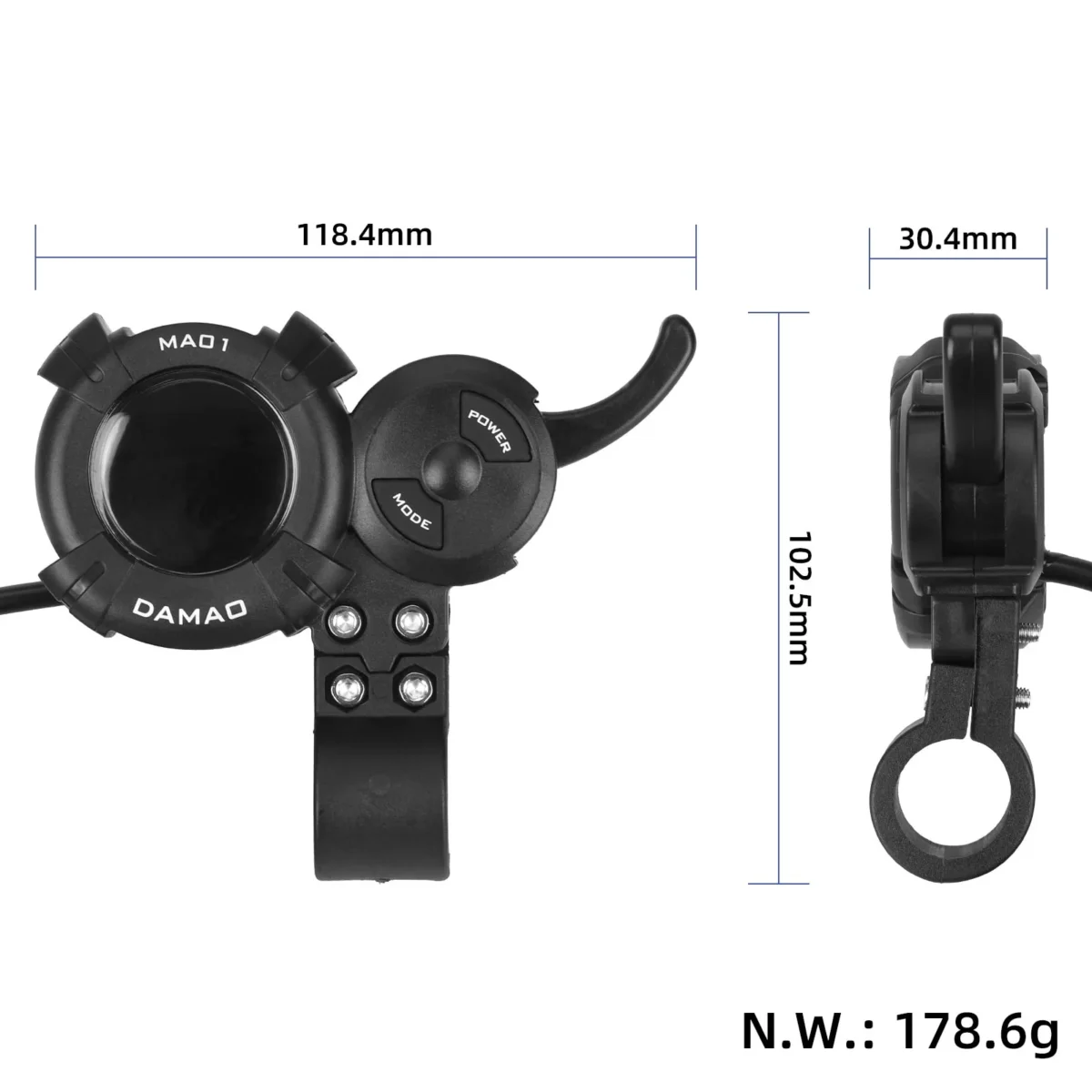 Kit de control 36-60V25A con pantalla para scooter DAMAO - Imagen 4