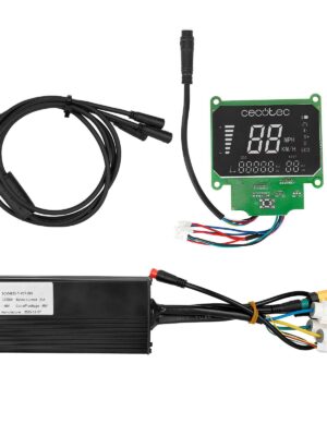 Pantalla + controlador de 48 V 1200 W con freno doble + juego de cables para patinete Cecotec Bongo Z (Conector XT90)