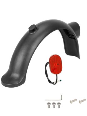 Guardabarros trasero gris con gancho y luz para patinete Xiaomi 4 Pro