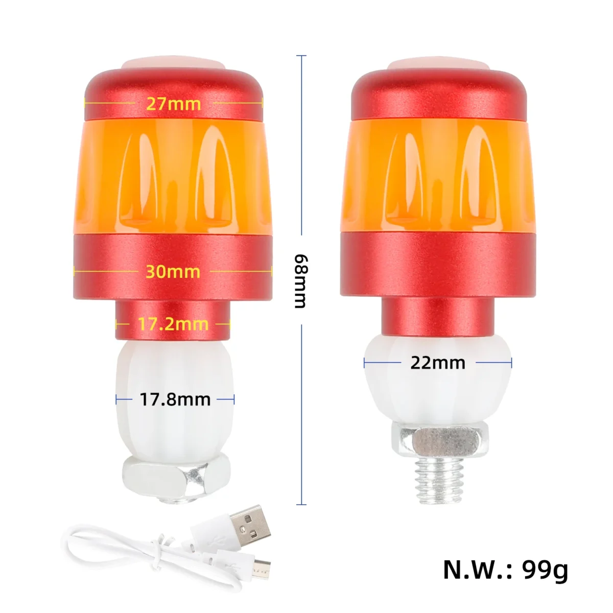 Manillar infantil Ulip con luz roja-naranja para patinetes Ninebot ES y G30 Max - Imagen 6