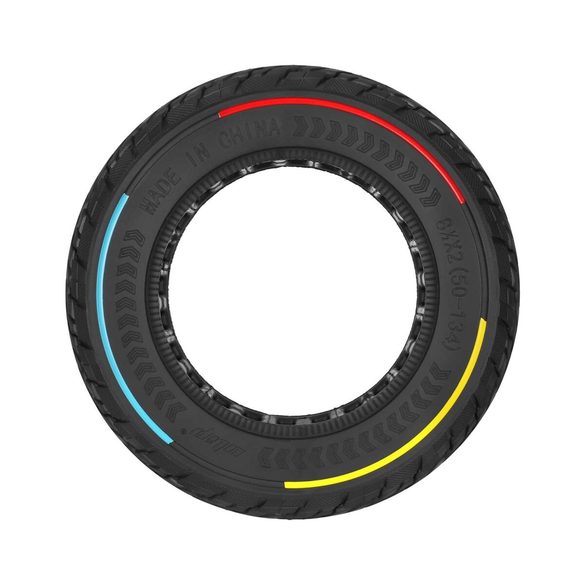 Neumático sólido todoterreno Ulip 8.5*2(50-134) con círculo de tres colores para scooters VSETT 9 y 9+ / ZERO 8/9 / Inokim Light 2 - Imagen 4