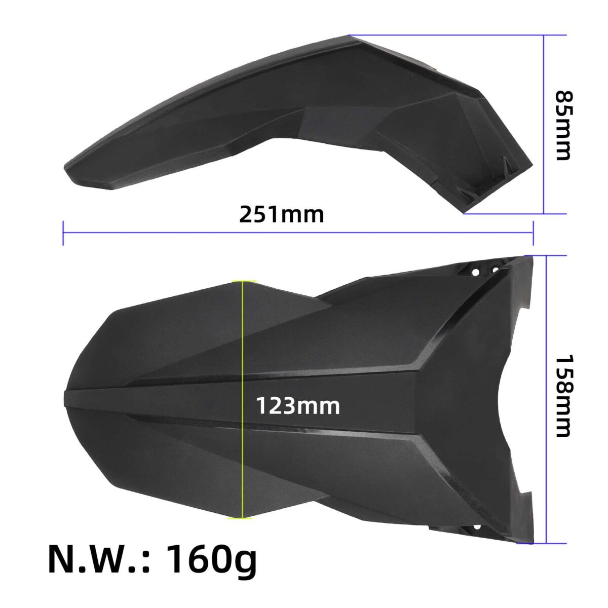 Guardabarros trasero para scooter Kukirin G3 Pro - Imagen 2