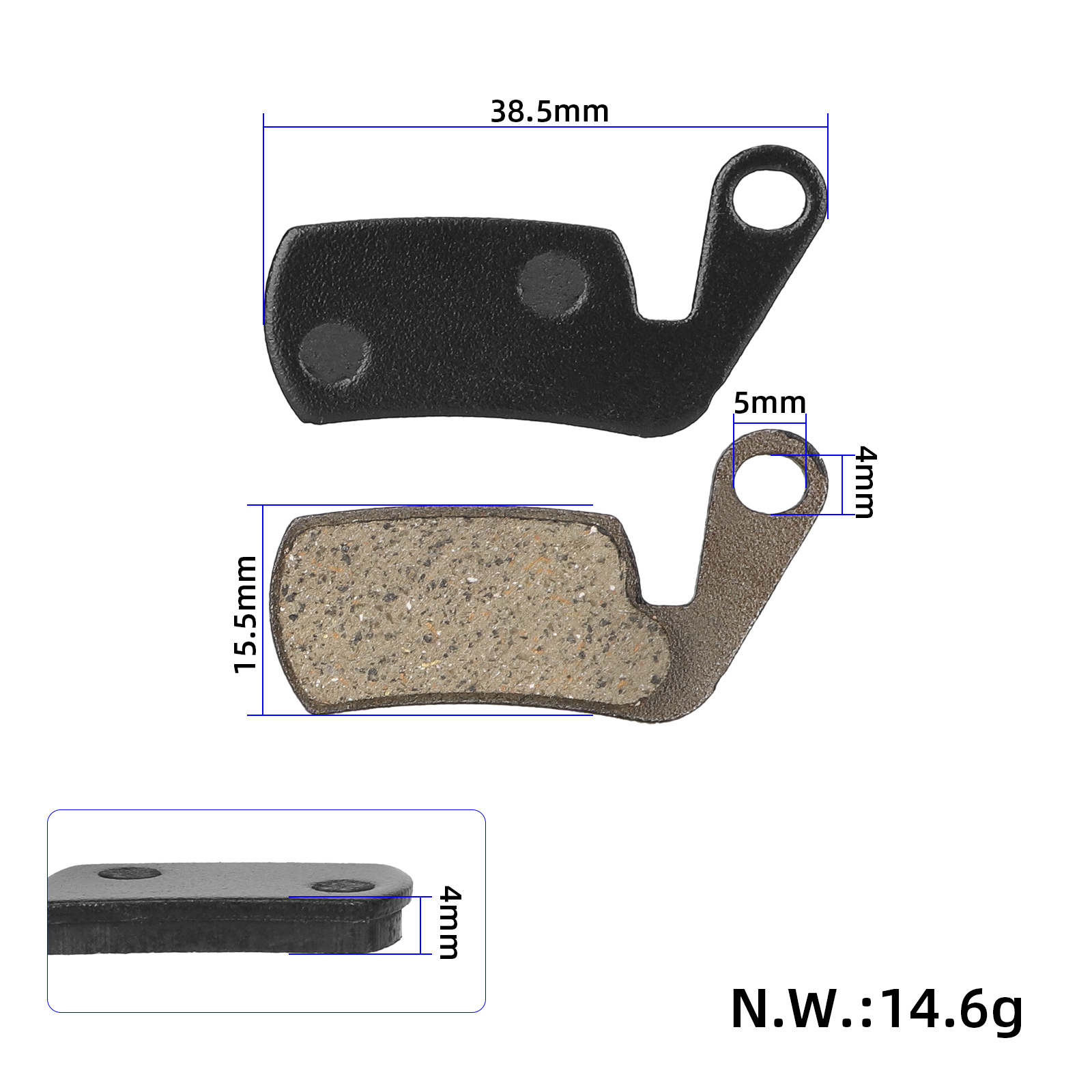 Pastillas de freno negras 815 - Imagen 6