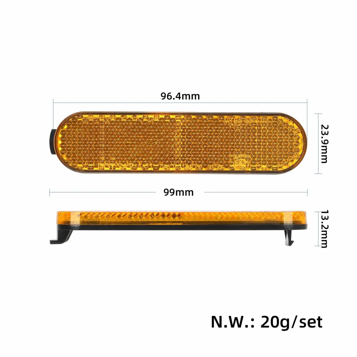 2 bloques reflectantes amarillos para las ruedas traseras de Xiaomi 5/5 Pro/5 Max - Imagen 2