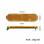 2 bloques reflectantes amarillos para las ruedas traseras de Xiaomi 5/5 Pro/5 Max - Imagen 2