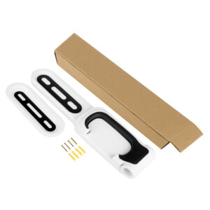 Soporte de pared de 2 piezas de plástico blanco y negro