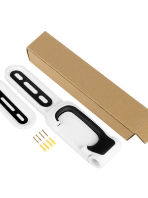 Soporte de pared de 2 piezas de plástico blanco y negro