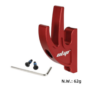 Gancho frontal metálico general rojo para orificio de tornillo M5