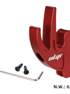 Gancho frontal metálico general rojo para orificio de tornillo M5