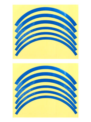 Juego de 2 pegatinas reflectantes para ruedas de color azul