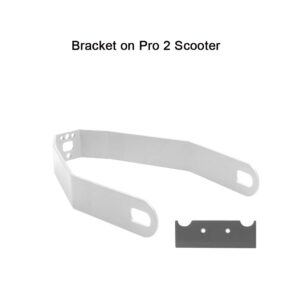 Soporte de metal blanco para guardabarros trasero de scooter Pro 2, 1S, apto para neumáticos de 8,5 y 10 pulgadas.