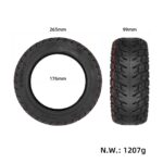 Neumático todoterreno sin cámara ULIP 90/55-7 con adhesivo y válvula para scooters Segway GT - Imagen 3