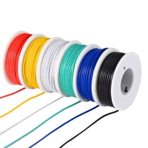 Cable de silicona extra suave de 16 AWG para altas temperaturas, 6 colores, 30 m