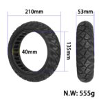 Neumático sólido todoterreno Ulip negro 8.1*2.0 con diseño de diamante - Imagen 2
