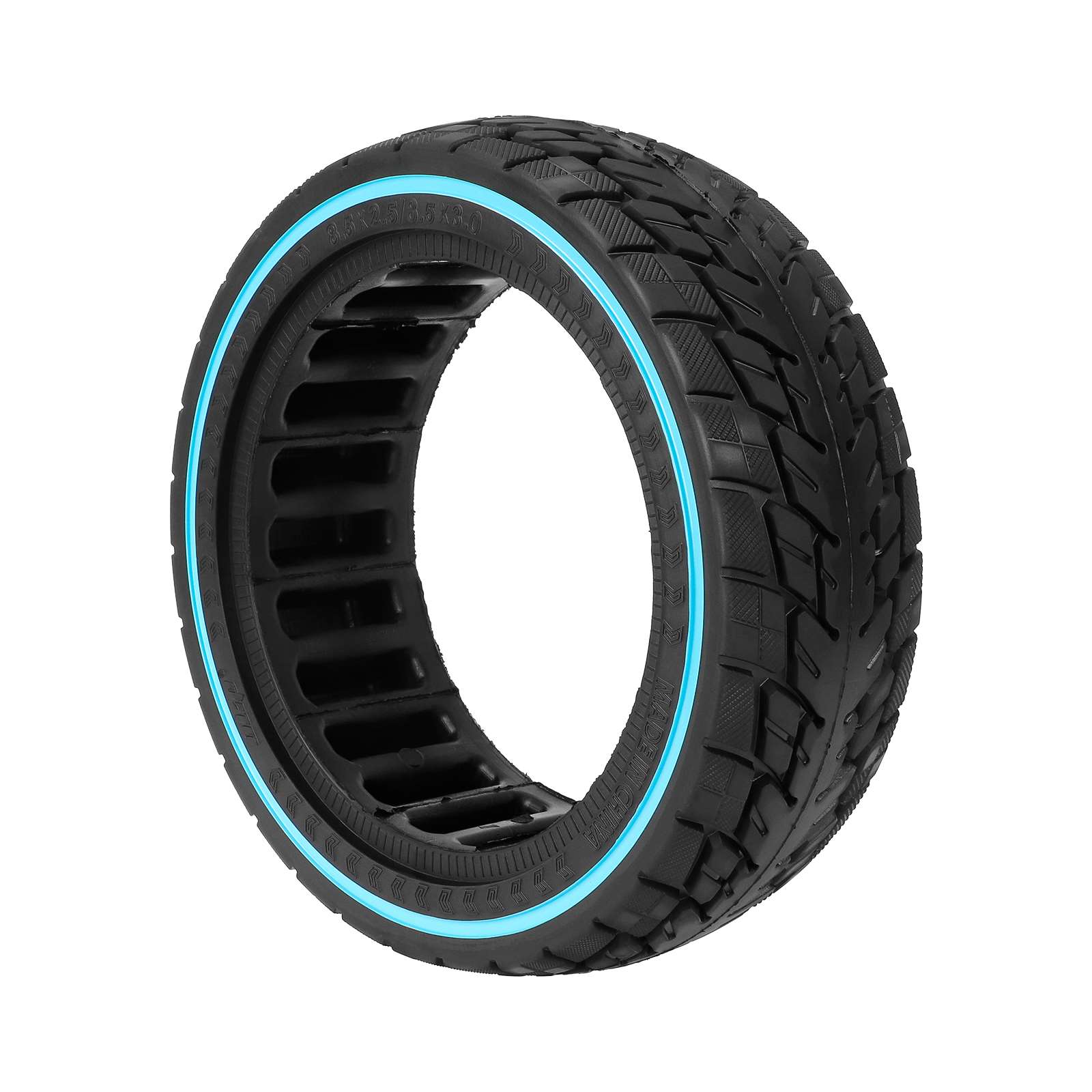 Neumático sólido todoterreno Ulip 8.5*2.5 con círculo azul