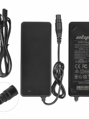 Cargador Ulip 53,6 V/54,6 V 2 A con conector Xiaomi O para Xiaomi 4 Pro Plus/4 Pro Max/Ninebot G3 F3 GT3 ZT3 (enchufe estadounidense)