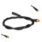 Cable conector impermeable M8 con cable amarillo de 3 pines con conector macho/hembra de 60 cm