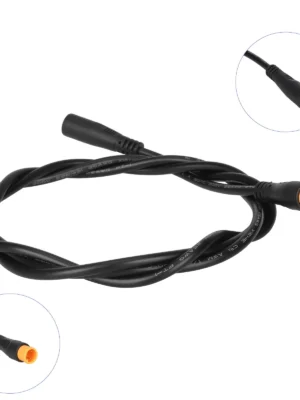 Cable conector impermeable M8 con cable amarillo de 3 pines con conector macho/hembra de 60 cm