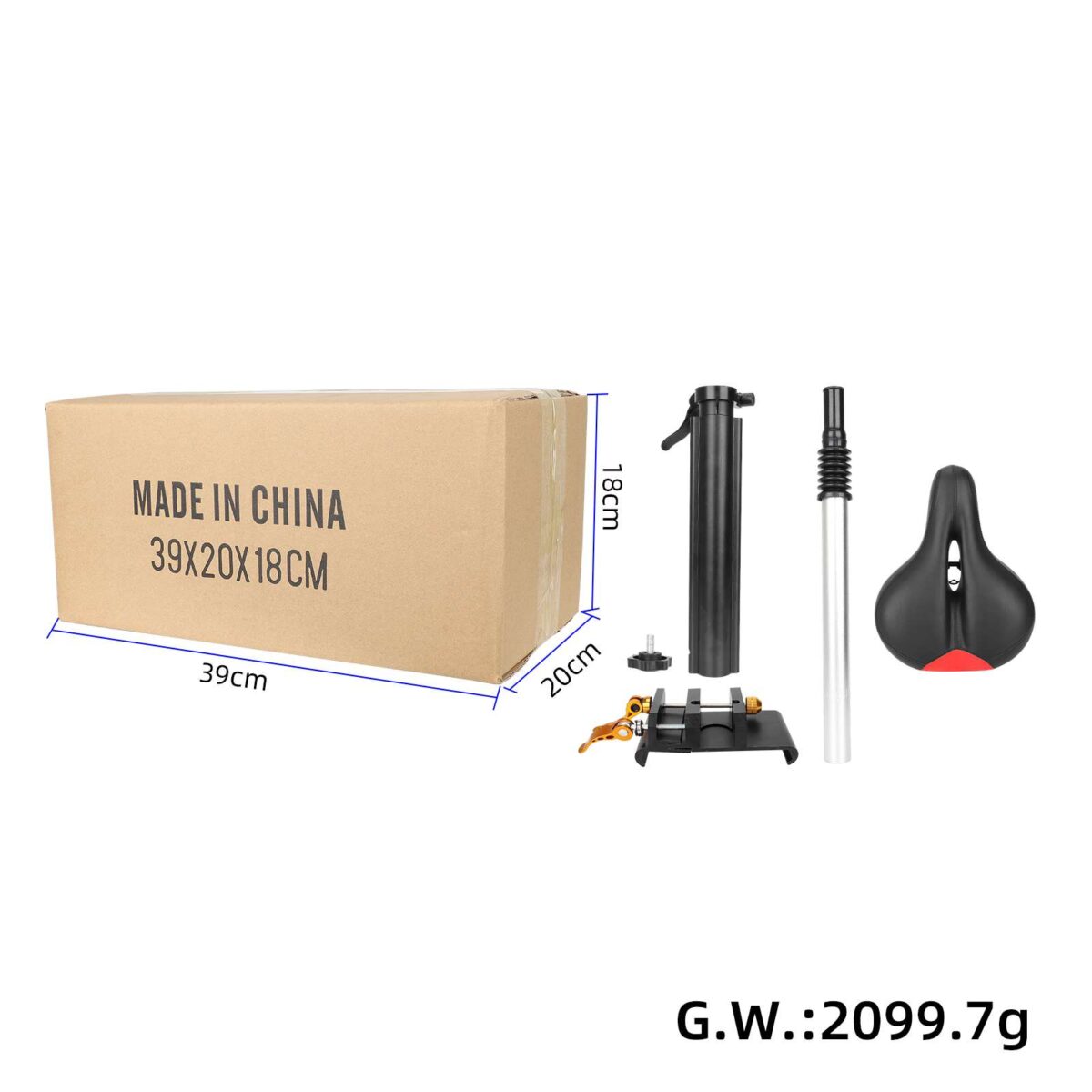 Asiento de aluminio negro para patinetes Xiaomi - Imagen 3