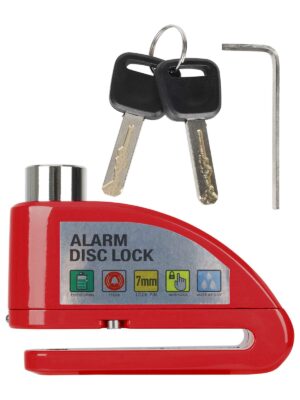 Bloqueo de freno de disco con alarma controlable de color rojo