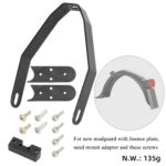 Soporte de guardabarros trasero de metal negro para todos los scooters Xiaomi - Imagen 4