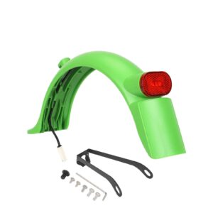 Xiaomi M365 Pro/Pro2 verde con guardabarros trasero integrado con matrícula (con luz trasera + gancho + soporte metálico pro)