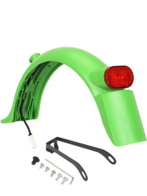 Xiaomi M365 Pro/Pro2 verde con guardabarros trasero integrado con matrícula (con luz trasera + gancho + soporte metálico pro)