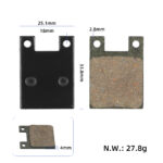 Pastilla de freno cóncava rectangular negra 844 - Imagen 2