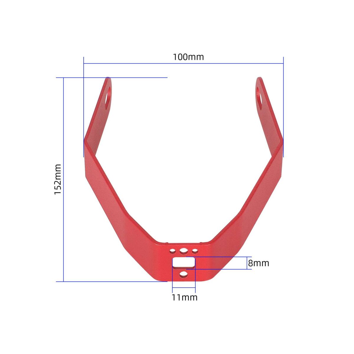 Soporte de metal rojo para guardabarros trasero para todos los scooters Xiaomi - Imagen 2