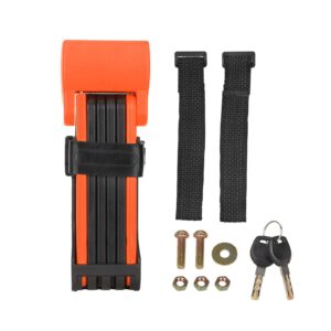 Cerradura antirrobo rectangular plegable naranja (con caja de embalaje)