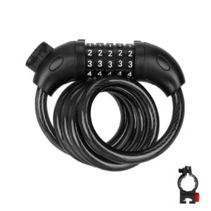 Candado con contraseña de cinco dígitos de color negro