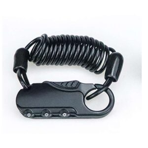 Candado con contraseña de 3 palabras para casco, color negro