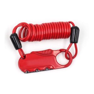 Candado con contraseña de 3 palabras rojo para casco
