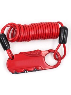 Candado con contraseña de 3 palabras rojo para casco