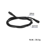 Cable conector impermeable M8, cable negro de 6 pines, conector macho/hembra de 100cm. - Imagen 2