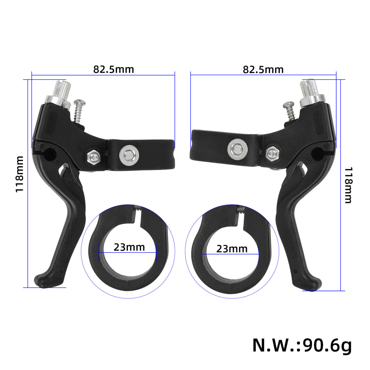 Frenos de bicicleta para niños - Negro/Par - Imagen 2