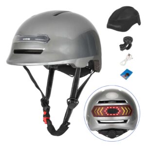 Casco con luz de voz Z005 gris brillante