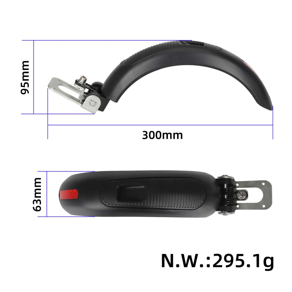 Guardabarros trasero para patinete Ninebot ES - Imagen 2