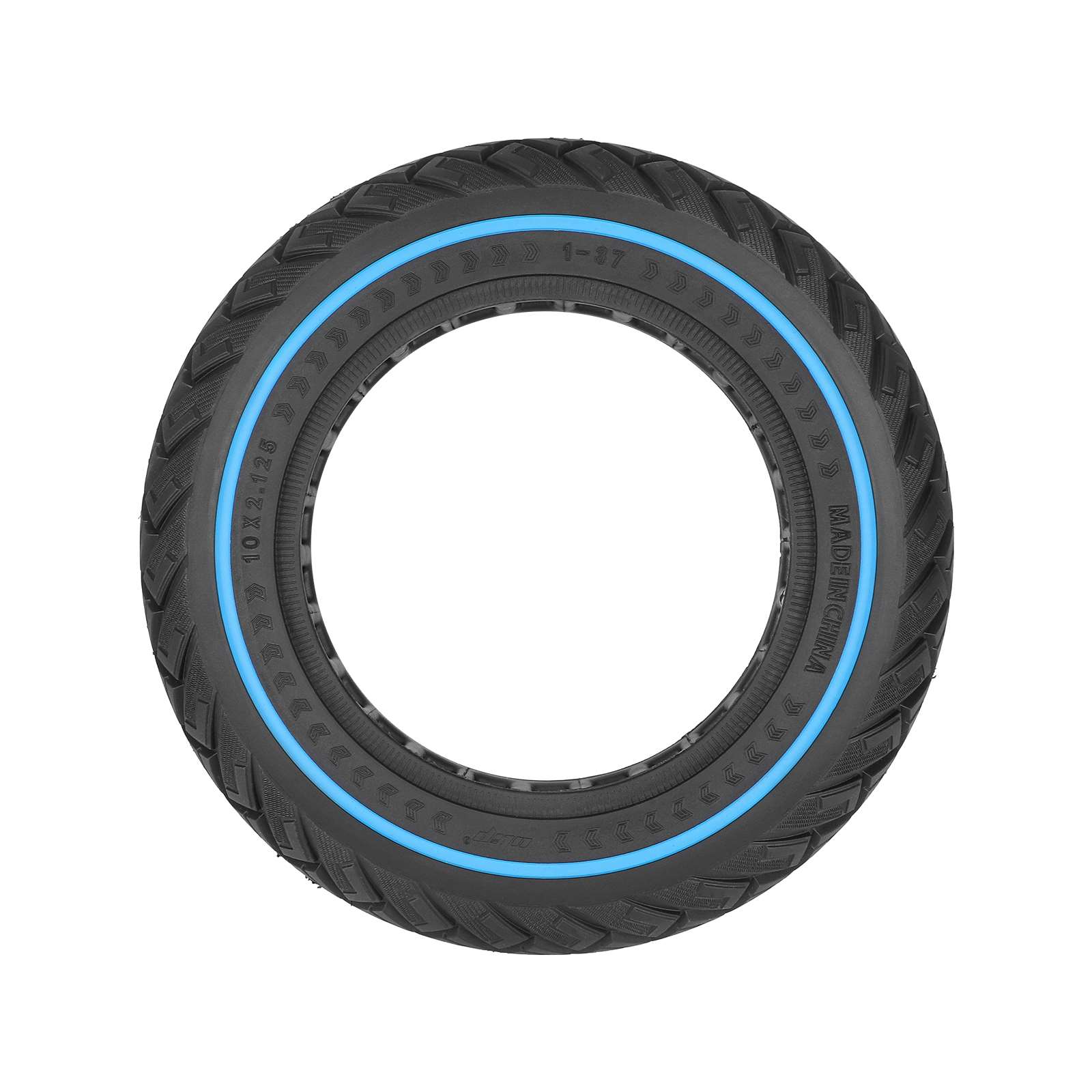 Neumático sólido todoterreno Ulip 10*2.125 con círculo azul (diámetro interior de 141 mm y ranura de 36 mm) - Imagen 4