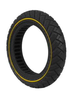 Neumático todoterreno sólido Ulip de 12 pulgadas 60/90-8 (12,5 x 2,5-45) con ranura de 45 mm y círculo amarillo