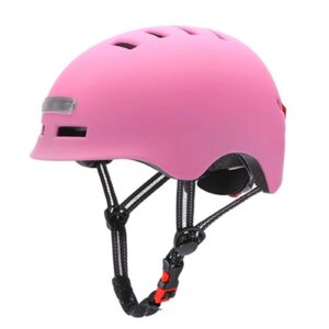 Casco rosa para adulto talla S con luz (KY-Z002)