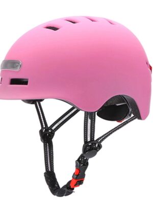 Casco rosa para adulto talla S con luz (KY-Z002)